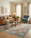 Caribbean Breeze Collection Area Rug -  Floriana Rectangle Light Blue  lifestyle 9