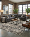 Santa Fe Trails Collection Area Rug -  Chaparral Rectangle Gray  lifestyle 6