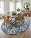 Urban Oasis Rugs Collection Area Rug -  Penthouse (Blue) Oval Blue  lifestyle 34