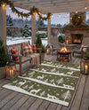Garden Festivity Collection Area Rug - Evergreen Rectangle Green  lifestyle 18