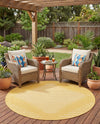 Urban Terrace Collection Area Rug -  Chelsea (Yellow) Round Yellow  lifestyle 69