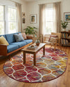 Trellis Mosaic Collection Area Rug -  Pergolatown (Multi) Oval Multi  lifestyle 44