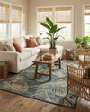Coastal Terrace Collection Area Rug -  Driftwood Rectangle Blue  lifestyle 12