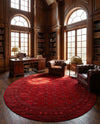 Samarkand Elegance Collection Area Rug -  Konye-Urgench Round Red  lifestyle 54