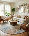Coastal Haven Collection Area Rug - Seabreeze (Multi) Round Multi  lifestyle 68