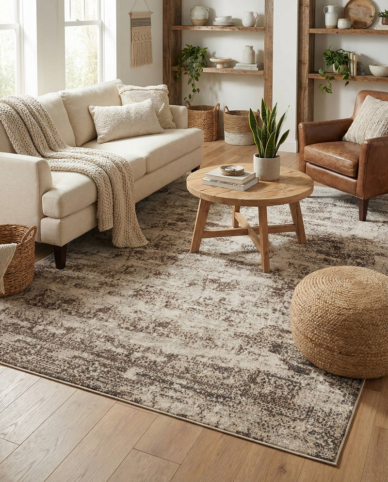 Gobi Sands Collection Area Rug -  Badain Rectangle Cream  lifestyle 27