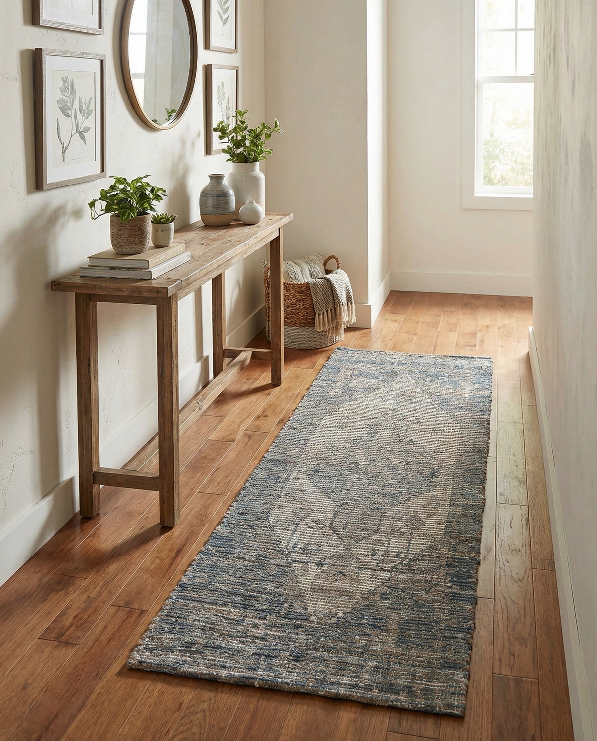 Savannah Threads Collection Area Rug - Sahara Runner Blue  lifestyle 137