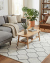Trellis Mosaic Collection Area Rug -  Pergolatown (Ivory) Rectangle Ivory  lifestyle 5