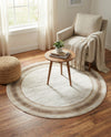 Coastal Haven Collection Area Rug -  Mariner Round Ivory  lifestyle 36