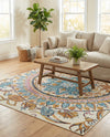 Patio Heritage Collection Area Rug - Tuscany Rectangle Multi  lifestyle 10
