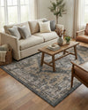 Patio Heritage Collection Area Rug -  Augusta (Charcoal) Rectangle Charcoal  lifestyle 16