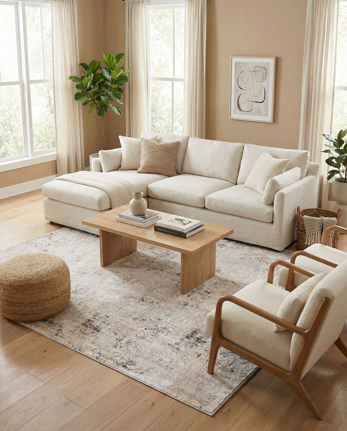 Aegean Elegance Collection Area Rug -  Paros Square Gray  lifestyle 92