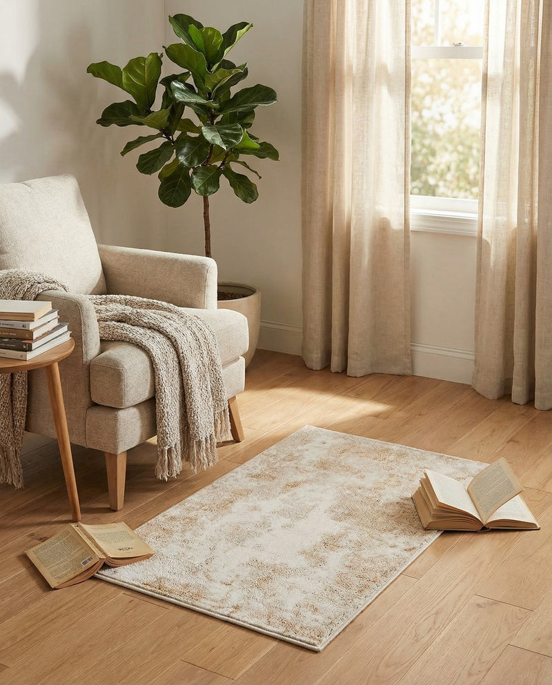 Luminara Sands Collection Area Rug - Elysium (Sand) Rectangle Sand  lifestyle 18