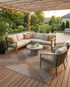 Urban Terrace Collection Area Rug -  Chelsea (Brown) Rectangle Brown  lifestyle 11