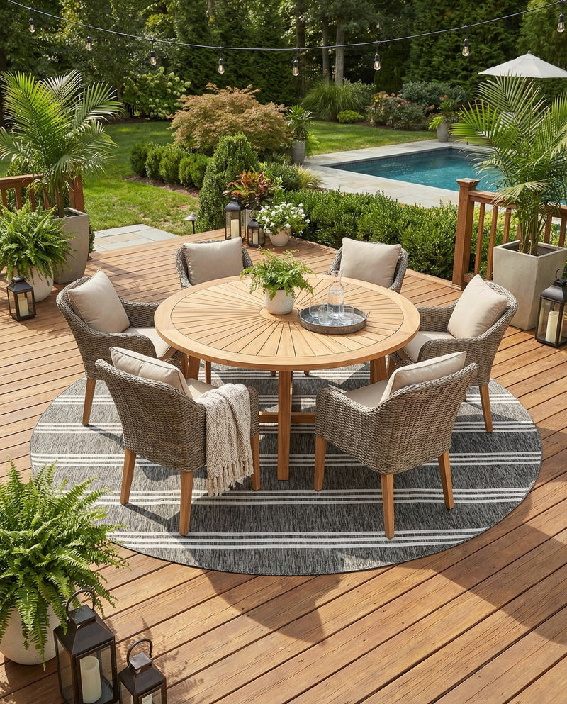 Urban Oasis Rugs Collection Area Rug -  District (Charcoal) Round Charcoal  lifestyle 28