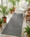 Jill Zarin Sedona Oasis Outdoor Collection Area Rug - Coconino (Black Sky) Runner Black Sky  lifestyle 48