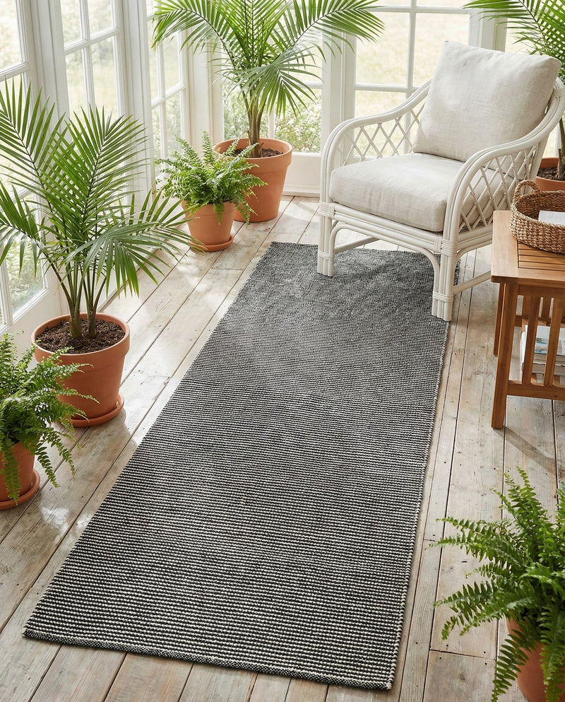 Jill Zarin Sedona Oasis Outdoor Collection Area Rug - Coconino (Black Sky) Runner Black Sky  lifestyle 48