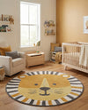 Wonder Tykes Collection Area Rug -  Riddle Round Light Brown  lifestyle 21