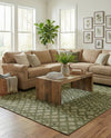 Garden Lattice Charm Collection Area Rug -  Pergola (Green) Rectangle Green  lifestyle 13