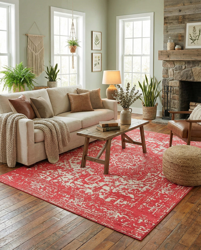 Georgetown Rugs Collection Area Rug - Dupont (Pink) Rectangle Pink  lifestyle 5