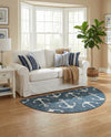 Seaside Haven Rugs Collection Area Rug - Sapphire (Blue) Hearth Blue  lifestyle 54