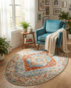 Arcadia Rugs Collection Area Rug -  Xanadu Oval Salmon  lifestyle 67