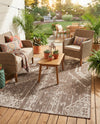 Desert Nomad Terrace Collection Area Rug - Sahara (Brown) Rectangle Brown  lifestyle 10