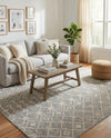 Geo Garden Lattice Collection Area Rug -  Andalusia Rectangle Gray  lifestyle 10