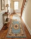 Versailles Elegance Collection Area Rug -  Louveciennes (Light Blue) Runner Light Blue  lifestyle 70