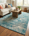 Urban Terrace Collection Area Rug -  Gazebo Rectangle Aqua Blue  lifestyle 11