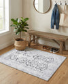 Heritage Elegance Collection Area Rug -  Miramar Rectangle Charcoal  lifestyle 32