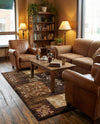 Bistro Lounge Collection Area Rug -  Affogato Rectangle Brown  lifestyle 11