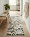 Marrakech Mosaic Collection Area Rug -  Tangier Runner Black and White  lifestyle 72