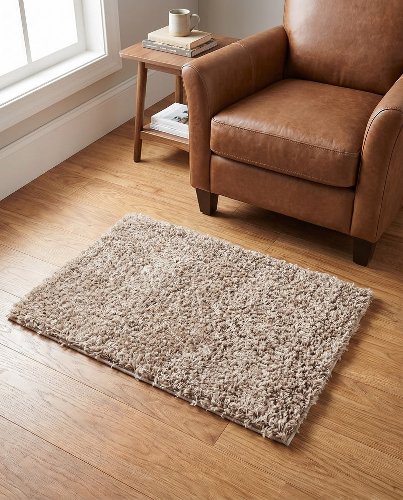 Plush Oasis Collection Area Rug - Serenity (Taupe) Rectangle Taupe  lifestyle 36