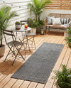 Jill Zarin Sedona Oasis Outdoor Collection Area Rug - Coconino (Black Sky) Runner Black Sky  lifestyle 13
