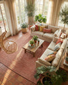 Highland Woven Jute Collection Area Rug - Glenmore (Rust Red) Rectangle Rust Red  lifestyle 11