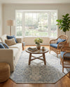 Coastal Haven Collection Area Rug -  Shoreline Octagon Gray  lifestyle 65