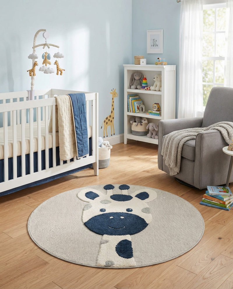 Wonder Tykes Collection Area Rug -  Wonderland Round Gray  lifestyle 41