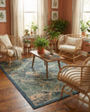 Coastal Terrace Collection Area Rug -  Driftwood Rectangle Blue  lifestyle 25