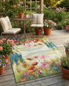 Seaside Blooms Collection Area Rug -  Amalfi Rectangle Multi  lifestyle 14
