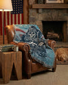 Fleece Haven Collection Area Rug -  Durango Rectangle Red and Blue  lifestyle 3