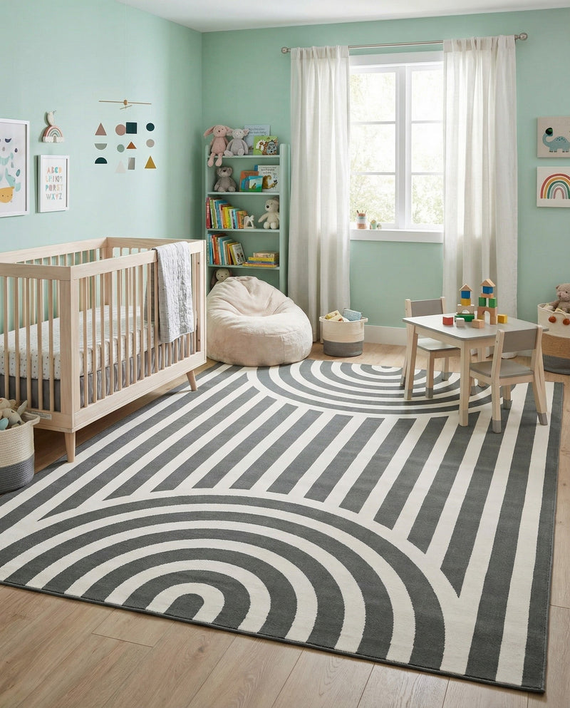 Wonder Tykes Collection Area Rug -  Joydale Rectangle Silver Gray  lifestyle 23