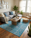 Geneva Terrace Collection Area Rug -  Lausanne Rectangle Blue  lifestyle 9