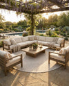 Urban Terrace Collection Area Rug -  Chelsea (Gray) Round Gray  lifestyle 39