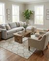 Trellis Mosaic Collection Area Rug -  Pergolatown (Ivory) Rectangle Ivory  lifestyle 8