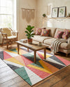Thar Cotton Collection Area Rug -  Kannur Rectangle Multi  lifestyle 11
