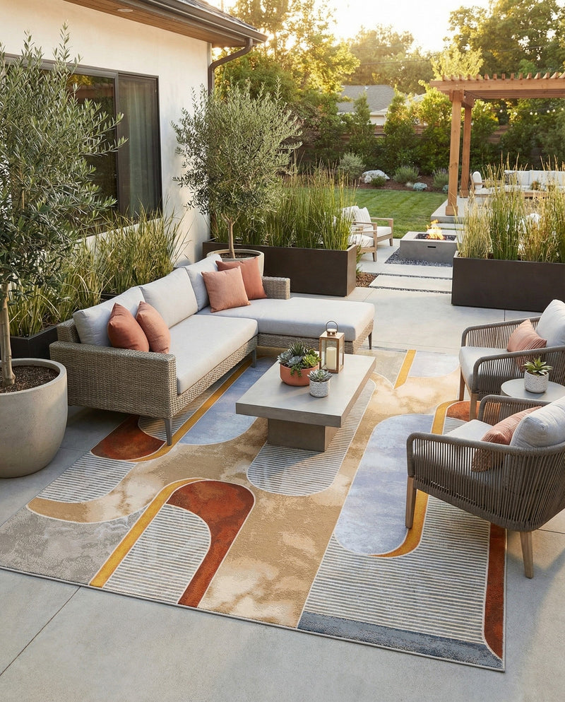 Urban Terrace Collection Area Rug -  Deck Rectangle Multi  lifestyle 19