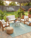 Jill Zarin Sedona Oasis Outdoor Collection Area Rug - Coconino (Palm Green) Rectangle Palm Green  lifestyle 11