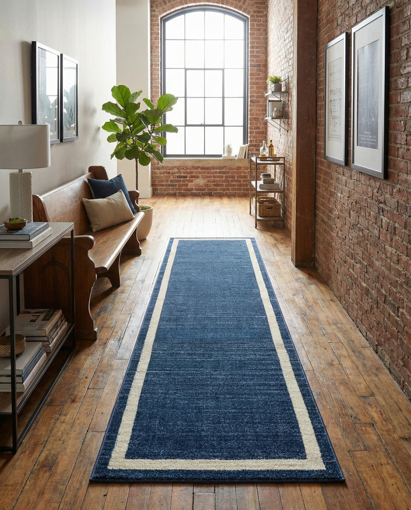 Studio Haven Collection Area Rug -  Alcove (Navy Blue) Runner Navy Blue  lifestyle 53