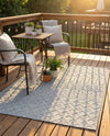 Garden Lattice Charm Collection Area Rug -  Pergola (Grey) Rectangle Grey  lifestyle 11